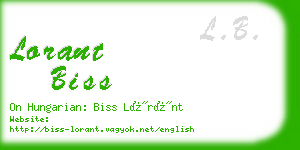 lorant biss business card